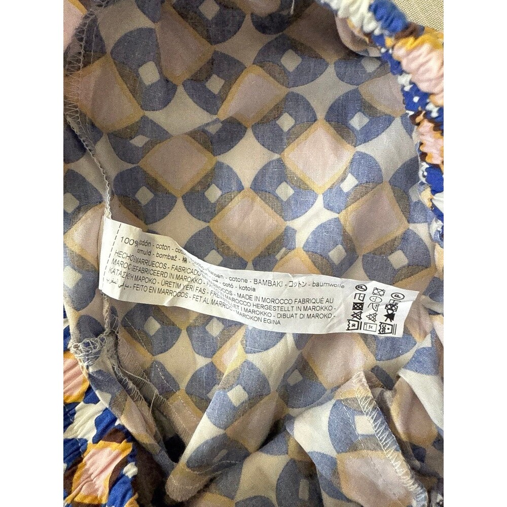ZARA Geometric Print Maxi Skirt Women’s Size S Pockets Summer Vacation - Picture 10 of 12